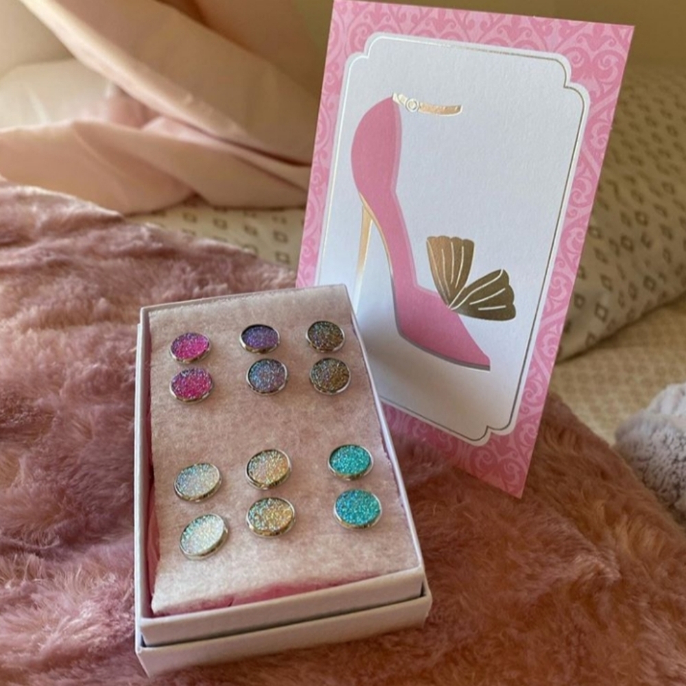 Druzy Faux stone stud earrings